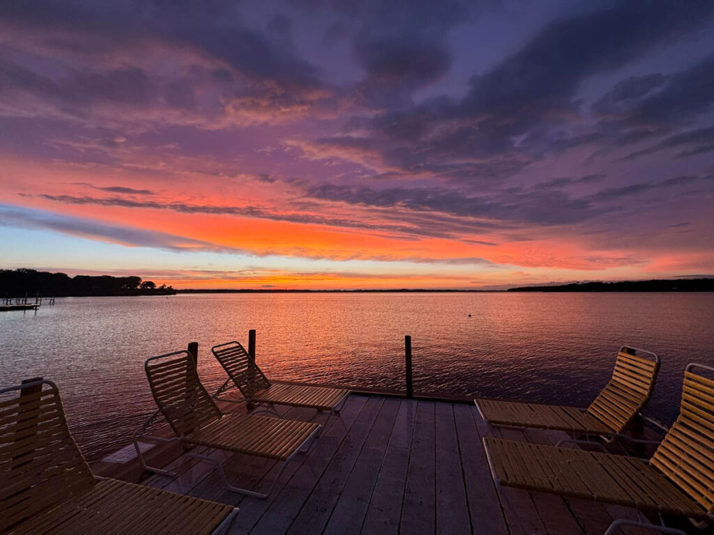evening lakeside views